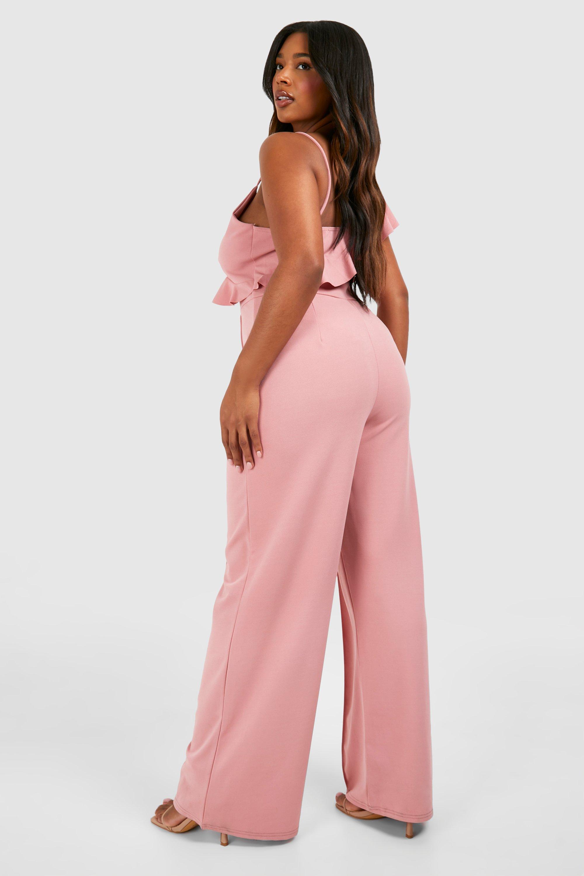 Boohoo pink jumpsuit on sale